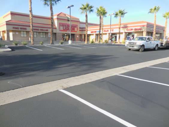 Trusted Asphalt Contractors in Las Vegas, NV, striping and sealcoating